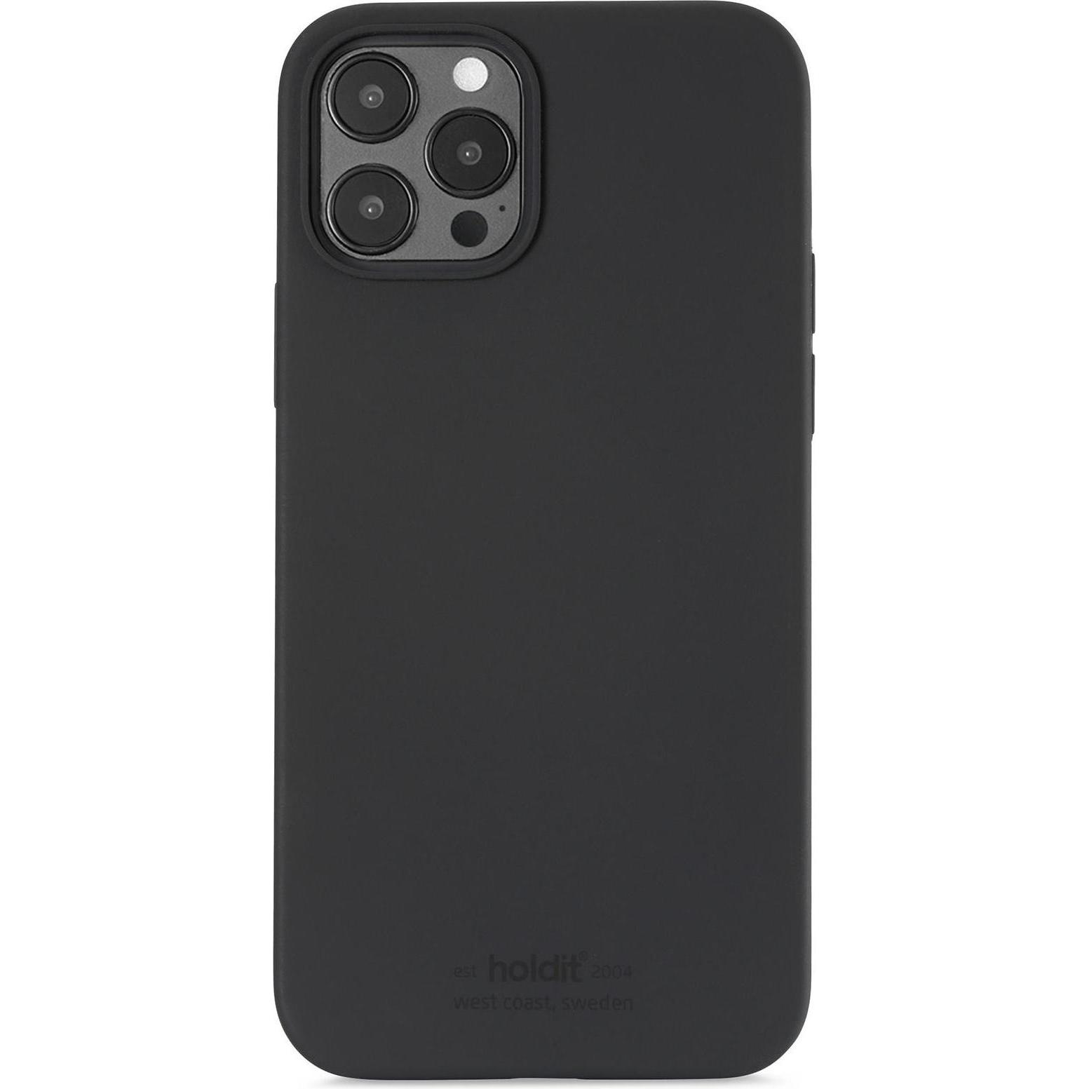Holdit Silicone (Apple iPhone 12 Pro), Smartphone Hülle, Schwarz
