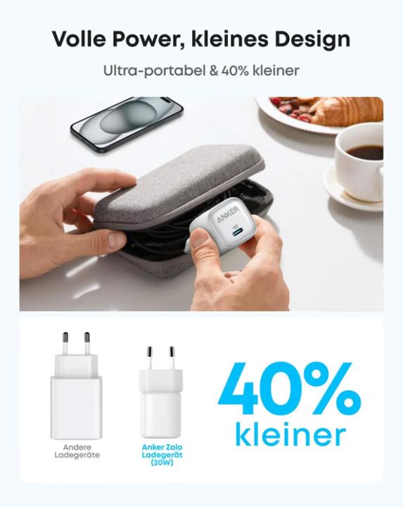 Actual product image Anker 20W USB-C charger 1x USB-C (20 W, 1 portion)