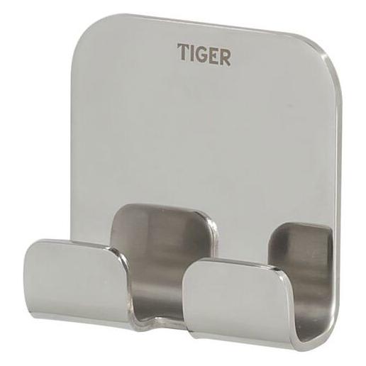Tiger, Handdoekhouders + Handdoekhaken, Haak Colar Dubbel Roestvrij Staal Verguld