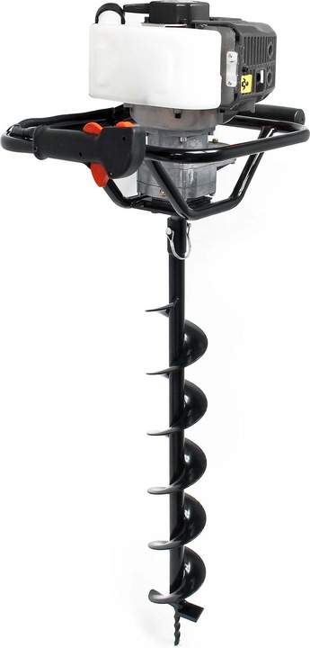 Produktbild Wiltec Erdlochbohrer Set 100mm Benzin 1,4kW 1,9 PS Pfahlbohrer Erdbohrer Erdbohrgerät