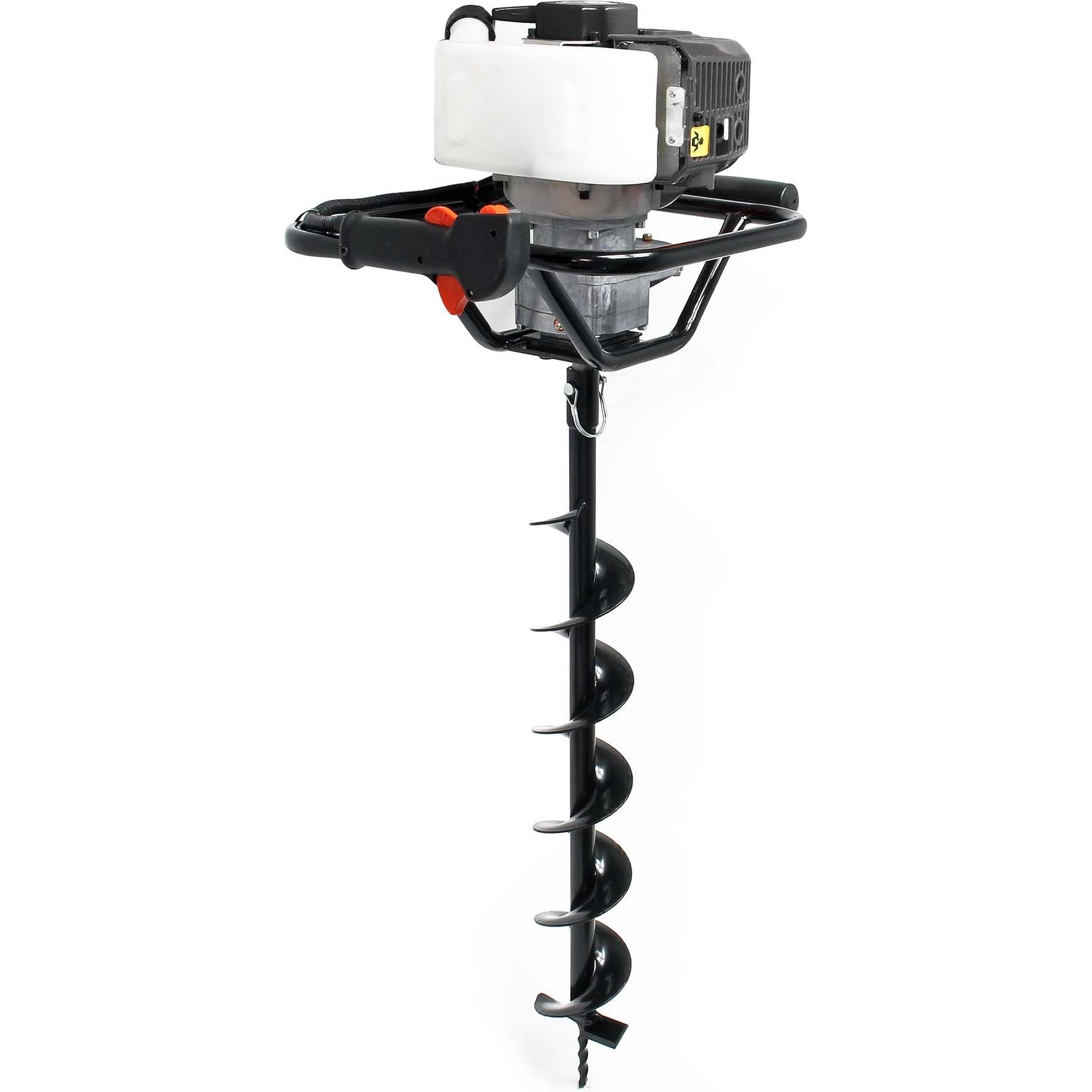 Wiltec, Gartenhandwerkzeug, Erdlochbohrer Set 100mm Benzin 1,4kW 1,9 PS Pfahlbohrer Erdbohrer Erdbohrgerät