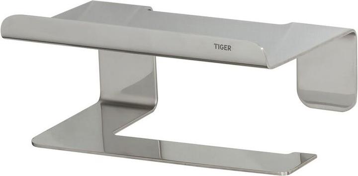Tiger Toiletpapierhouder Colar met schap roestvrij staal gepolijst