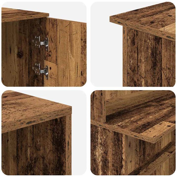 Actual product image vidaXL Reception counter in reclaimed wood look 200x50x103.5 cm wood-based material