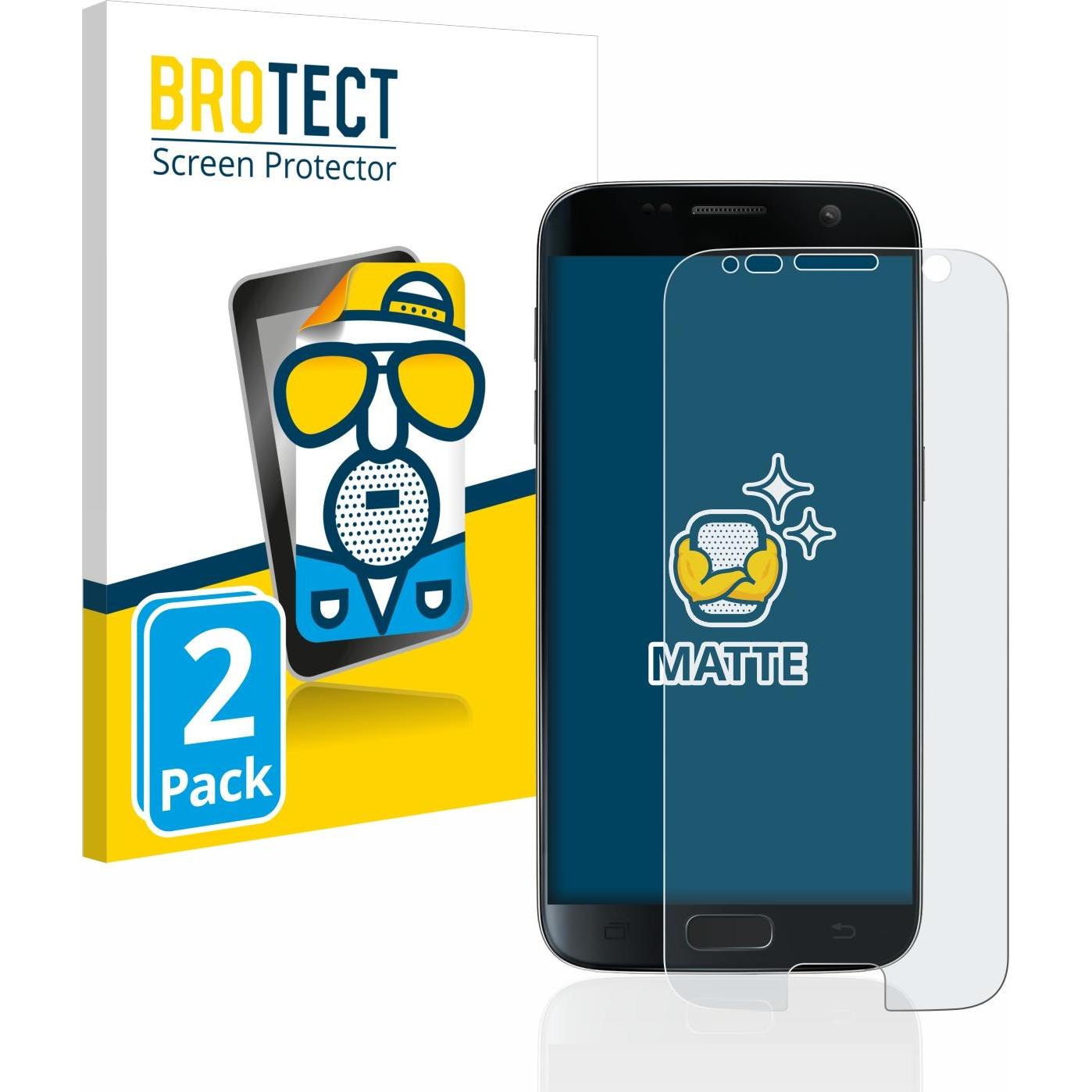 BROTECT Entspiegelungs-Schutzfolie Displayschutz Matt (2 Stück, Samsung Galaxy S21), Smartphone Schutzfolie, Grau