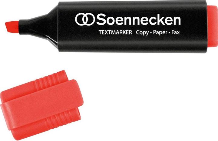 Produktbild Soennecken Textmarker Strichstärke: 2-5 mm Schreibfarbe: rot (1x)