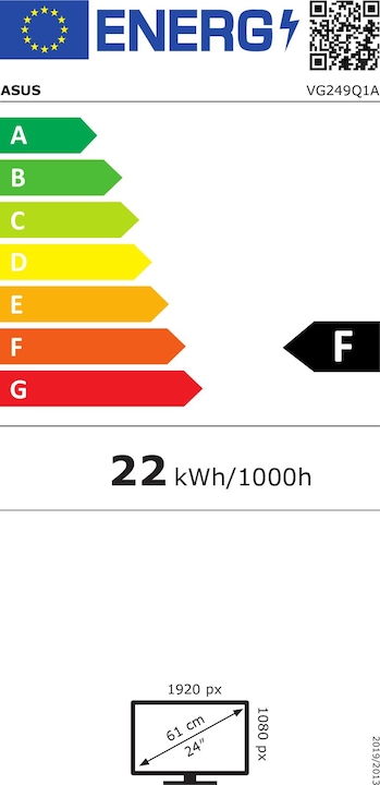 Energy Label ASUS TUF VG249Q1A (1920 x 1080 pixels, 24")