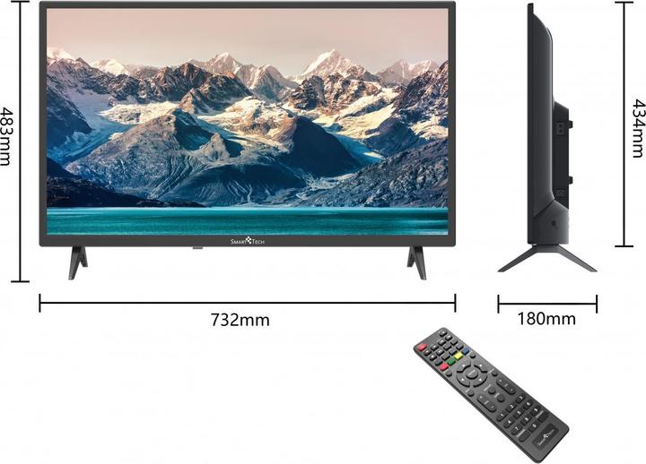 Produktbild SMART Technologies TV 31,5" SMARTECH HD BONUS TV DVB T2/C/S- 3X HDMI,H265 (32", HN1, LED, HD ready, 2022)