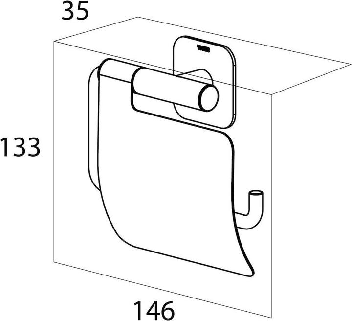 Productafbeelding Tiger Toiletpapierhouder Colar met deksel roestvrij staal geborsteld