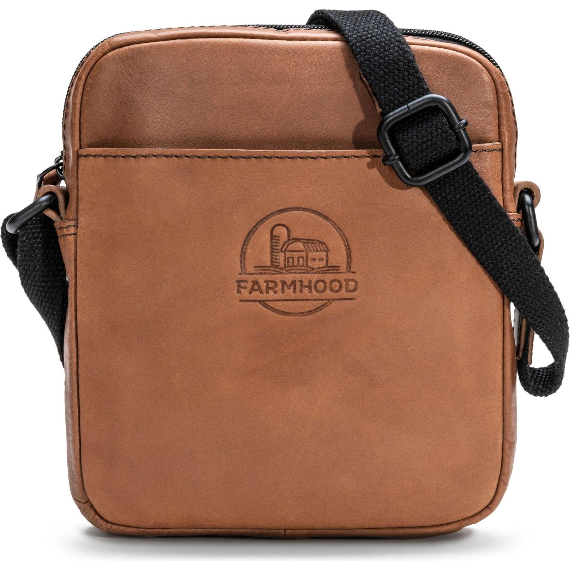 Farmhood, Handtasche, Nashville Umhängetasche Leder 18 cm, Braun