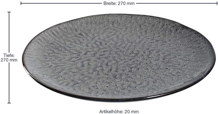 Actual product image Leonardo Ceramic plate 27 anthr. Matera (1 x, 27 cm)