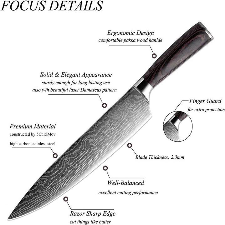 Actual product image B.U. Chef's knife 5PCS (20 cm)