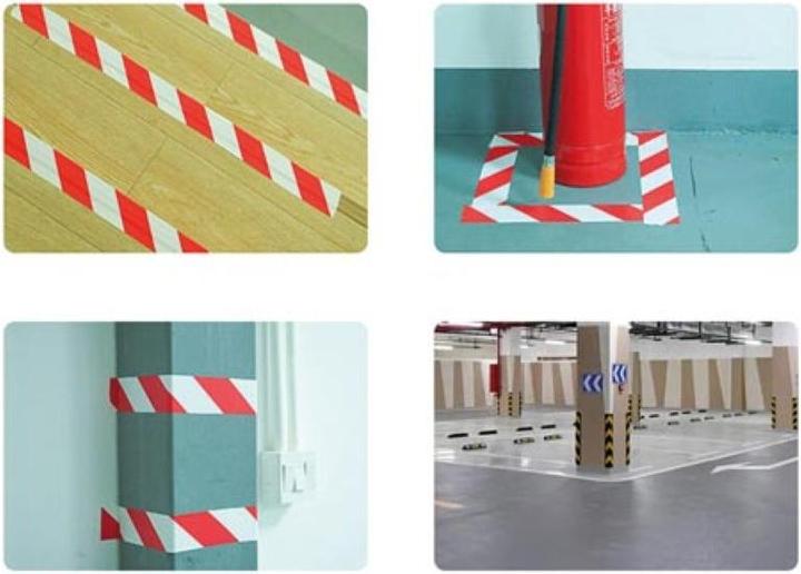 Produktbild Perel PVC-Markierungsband 5cm x 33m - Rot/Weiss (50 mm)