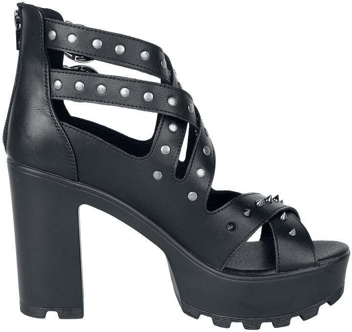 Immagine prodotto Black Premium High Heels mit Riemen und Nieten (40)