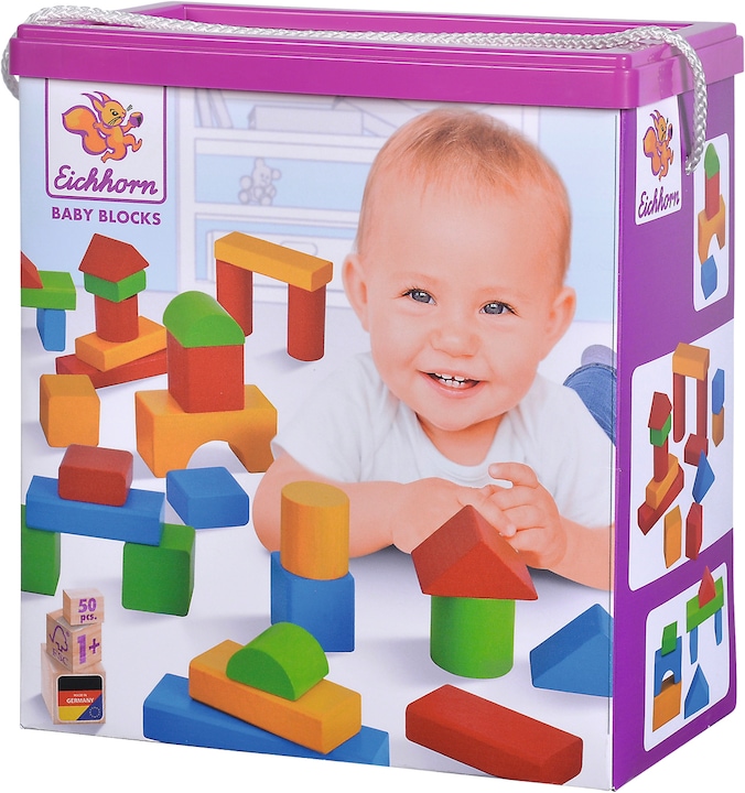 Eichhorn Blocs en bois colorés Baby