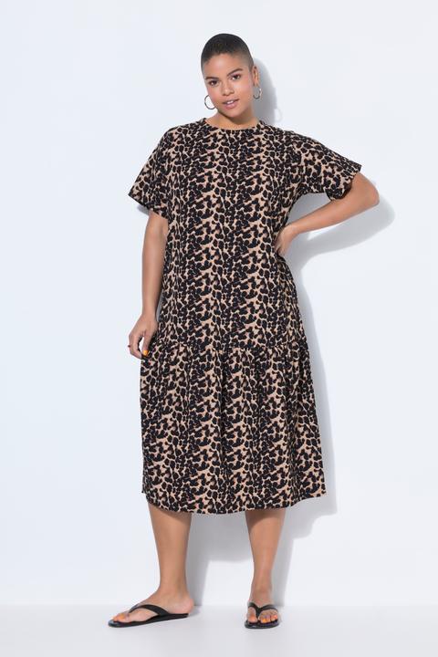Image du produit Studio Untold Robe midi à volant, manches courtes et coupe évasée (54, 56)