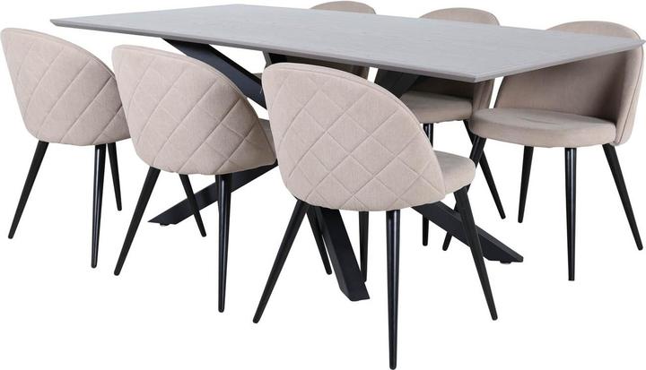 Actual product image Ebuy24 Piazza 20 dining set (7-piece) (MDF, Iron)