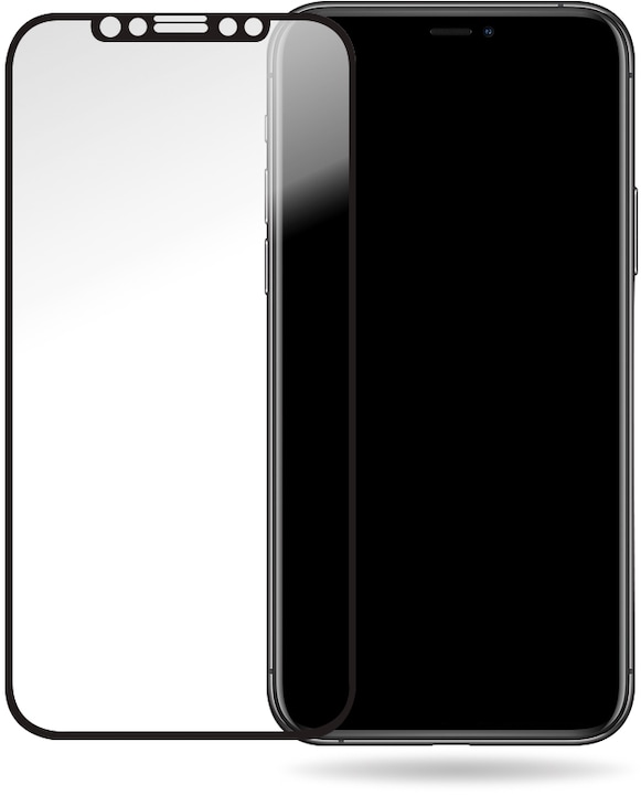 Actual product image Mobilize Black frame glass (1 Piece, Apple iPhone 11 Pro, Apple iPhone XS)