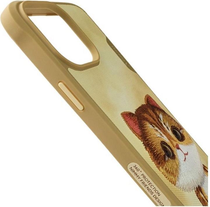Actual product image Nimmy case iPhone 15 Pro Max 6.7" khaki Big Eyed Pet 2.0 Cat (Apple iPhone 15 Pro Max)