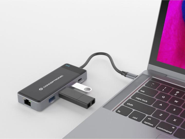 Produktbild Conceptronic DONN14G (USB-C, 7 Ports)