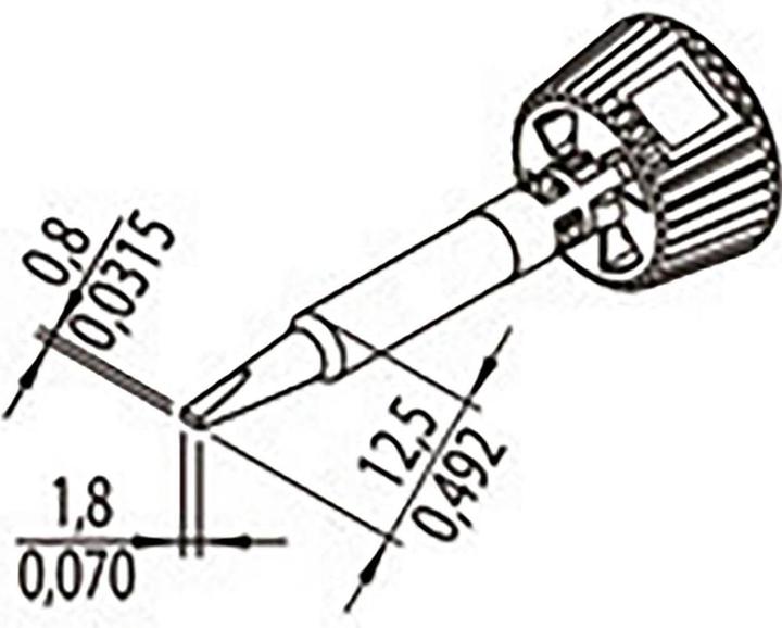 Productafbeelding 0142CDLF18L/SB Soldeerstift Tipgrootte 1,80 mm Inhoud 1 st. (Soldeerstift)