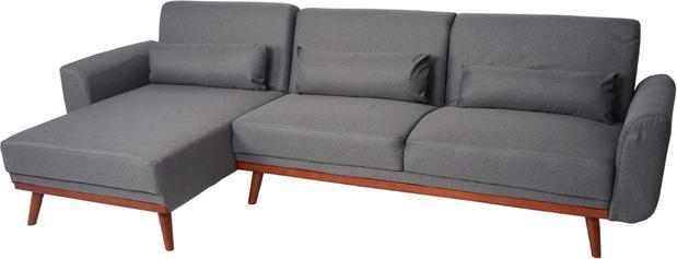 Actual product image Swisshandel24 Sofa, couch corner sofa, L-shape 3-seater reclining surface sleep function fabric/textile (Corner sofa)