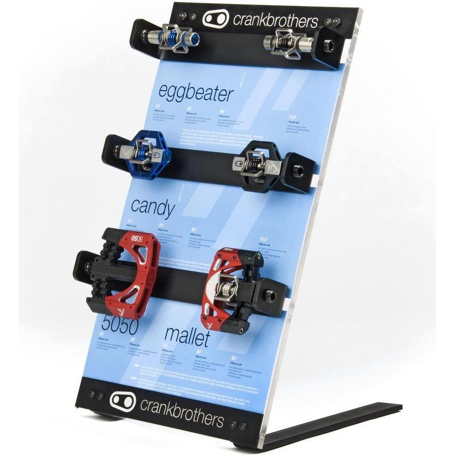 Crankbrothers, Schuhplatten, Pedal DISPLAY/THEKENAUFSTELLER für 6 Pedale (OHNE BESTÜCKUNG) SALE