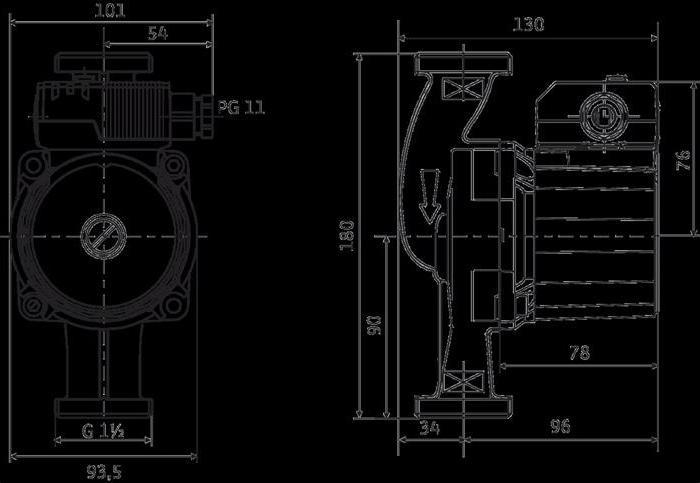 Produktbild Wilo Standardpumpe Star-Z Typ 25/2 EM, Rp 1Zoll, 180mm (Hauswasserpumpe)