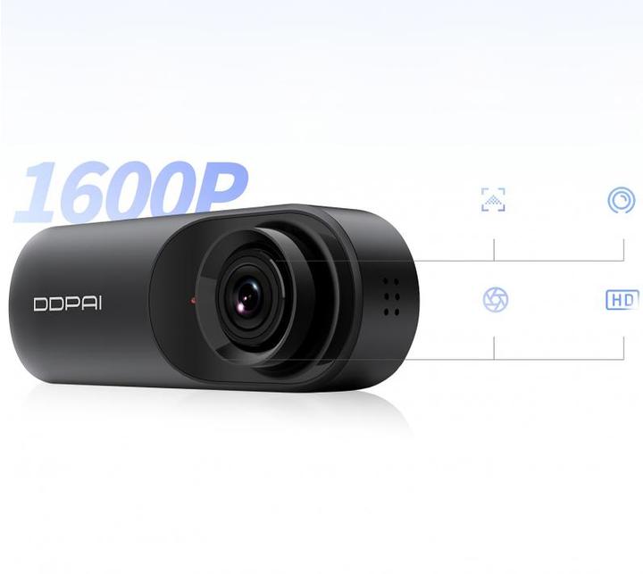 Immagine prodotto DDpai Dash camera Mola N3 Pro, 1600p/30fps + 1080p/25fps (Accumulatore di carica elettrica, Display integrato, Microfono incorporato, Ricevitore GPS, WiFi)