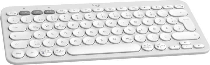 Produktbild Logitech PEBBLE KEYS 2 K380S TONAL WHITE (DE, Kabellos)