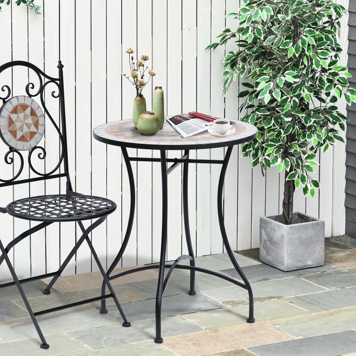 Actual product image Outsunny Runder Mosaiktisch (60 cm)