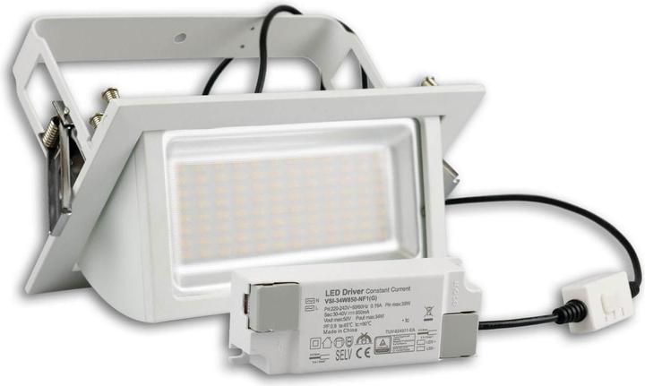 Produktbild Isoled LED Shop-Downlight Box, 32W, ausschwenkbar, weiss, Colorswitch, dimmbar