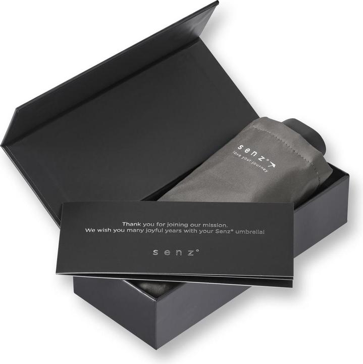 Actual product image Senz Micro Foldable Storm Regenschirm, Silky Grau