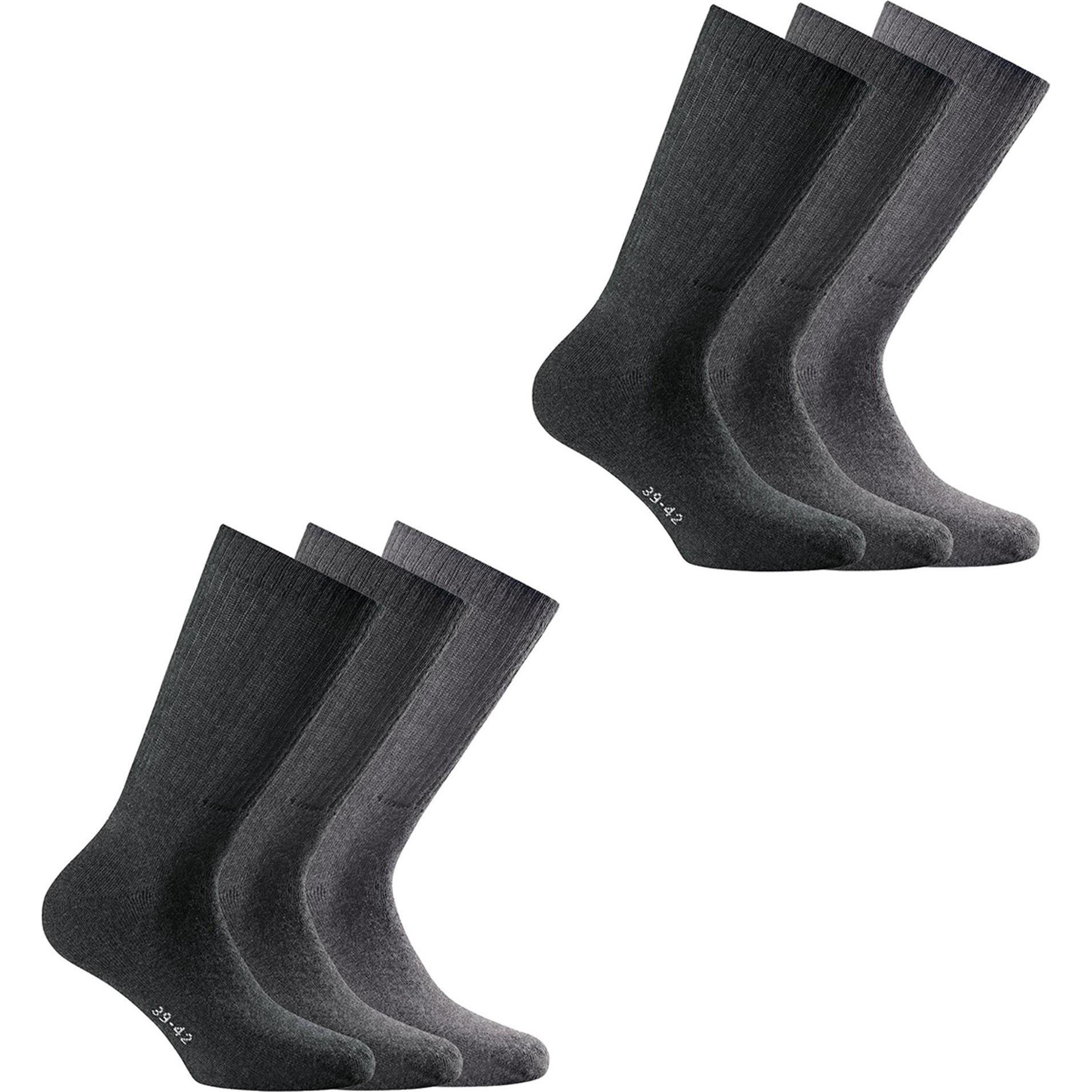 Rohner, Herren, Socken, Socken Sportlich Bequem sitzend, Grau, (6er Pack, 35 - 38)