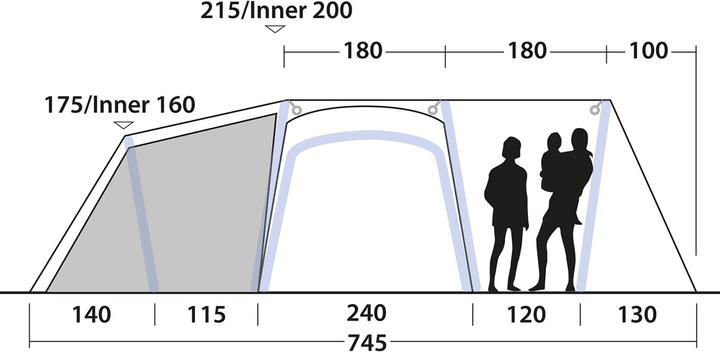 Produktbild Outwell Airville 6SA (Tunnelzelt, 43.60 kg, 6 Personen)