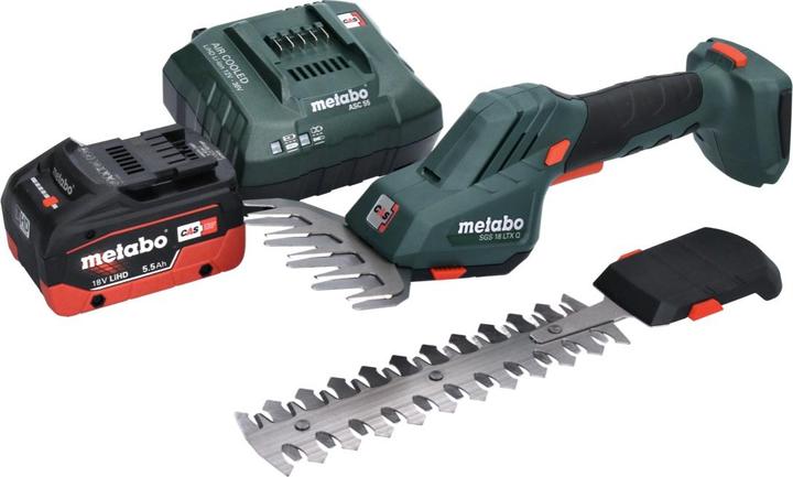 Produktbild Metabo SGS 18 LTX Q Akku Gras und Strauchschere 18 V + 1x Akku 5,5 Ah + Ladegerät (Akkubetrieb)