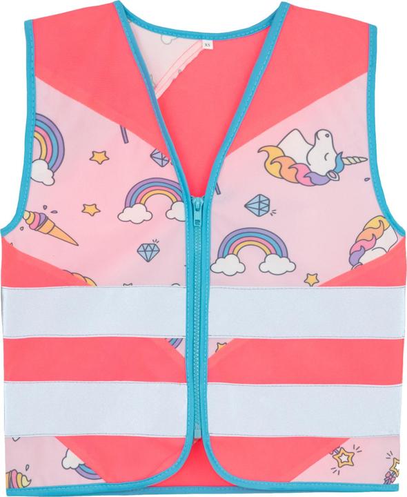 Actual product image Korntex Kinder Warnweste Action „Fantasy“ - CO2 Neutral - Pink/Einhorn - XXS (XXS)