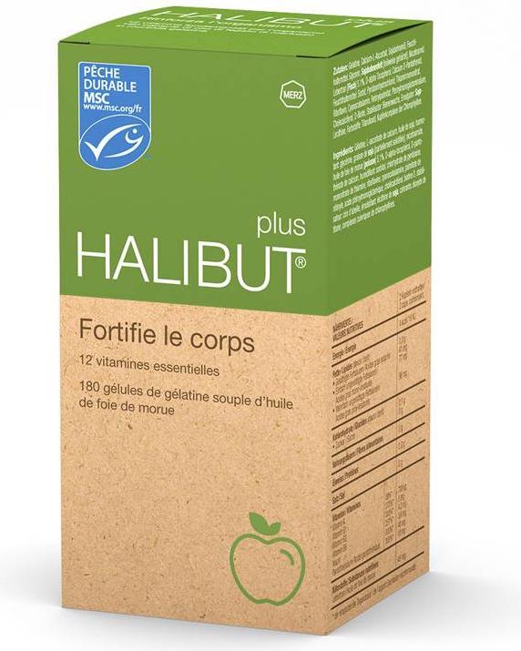 Actual product image Halibut PLUS multivitamins (180 Piece, Capsules, 126 g)