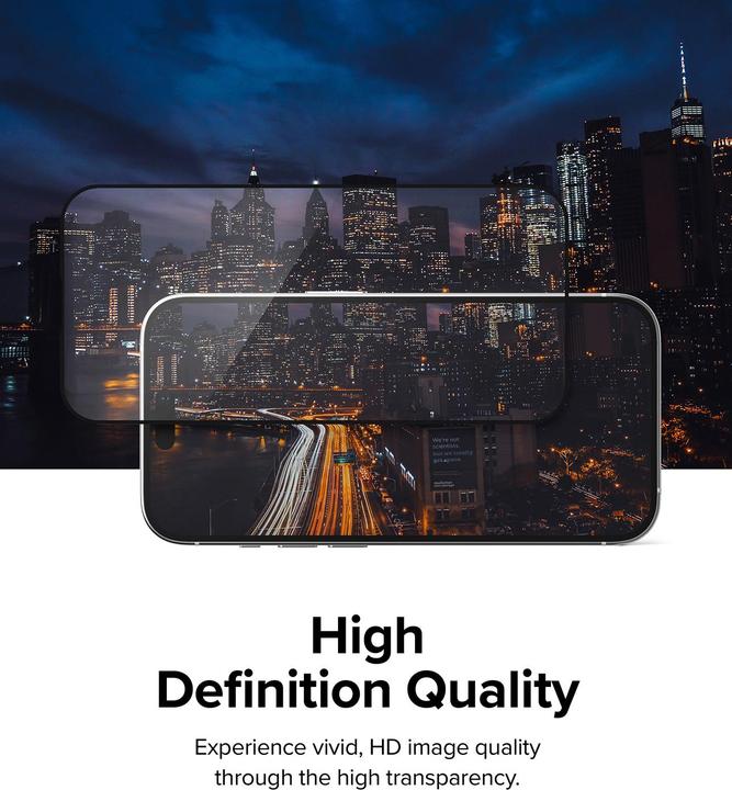 Actual product image Ringke Screen Protector for iPhone 14 Pro Max SCREEN PROTECTOR TEMPERED GLASS w installation Jig (Apple iPhone 14 Pro Max)