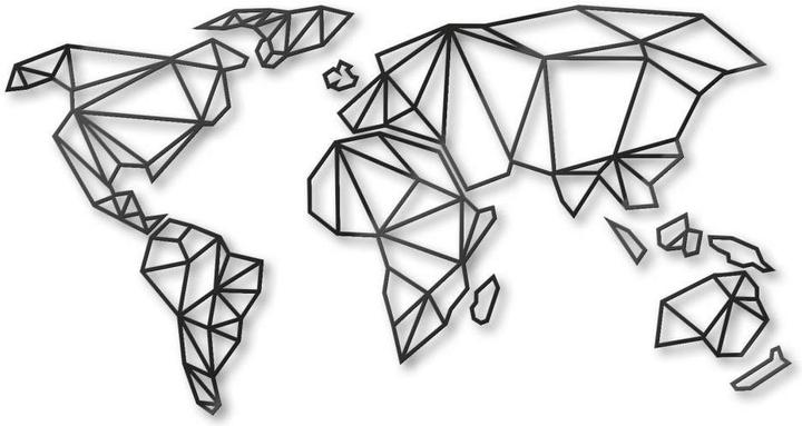 Trenddeko Carte du monde en acrylique 3D Origami