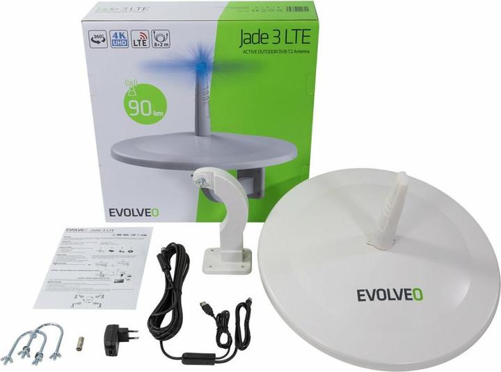 Immagine prodotto Evolveo Jade 3 LTE, aktivn?? venkovn? ant??na DVB-T2, LTE filtr (DVB-T / -T2, LTE)