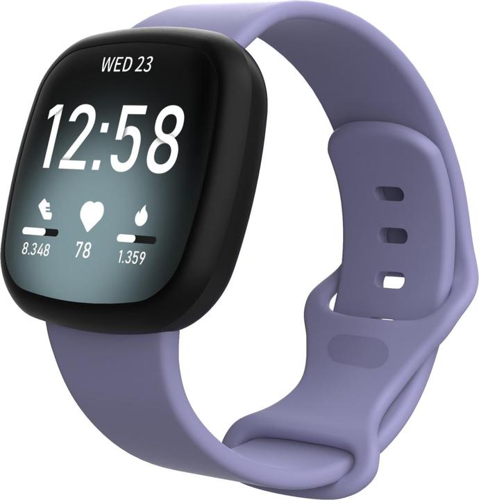 Cover-Discount Fitbit Versa 4 / Sense 2 - Silicone Replacement Wristband purple (Silicone, Sense, Versa 3)