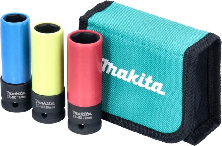 Actual product image Makita Socket wrench set 3 pieces 1/2 (21 mm, 19 mm, 17 mm)