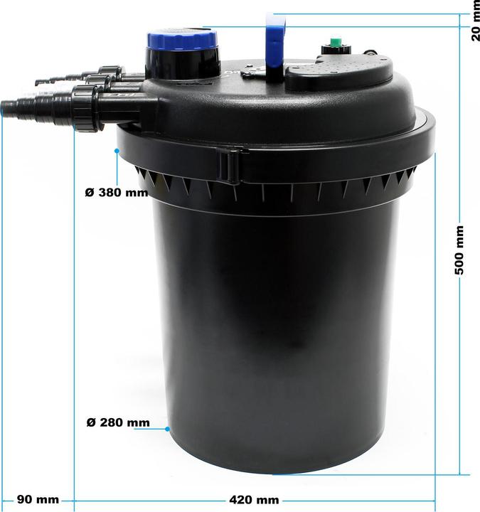 Produktbild SunSun CPF-250 Druckteichfilter 10.000 l/h / 11 W Teichdruckfilter Teichfilter