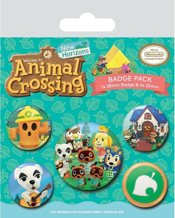 Actual product image Animal Crossing Pin set 5-pack metal