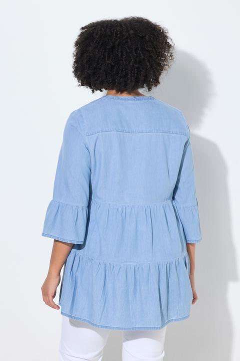 Immagine prodotto Angel of Style Bluse, A-Linie, softe Jeansoptik, Volants (46)