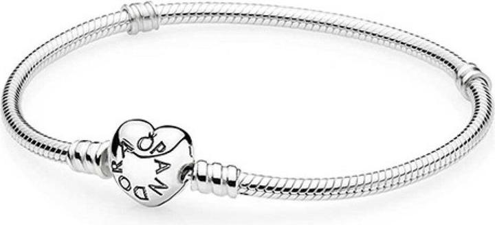 Pandora Bracelet avec fermoir en forme de coeur (20 cm, Argent)
