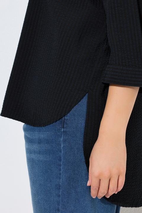 Immagine prodotto Ulla Popken Camicia in seersucker con ricami, collo da camicia e maniche a 3/4 (62)