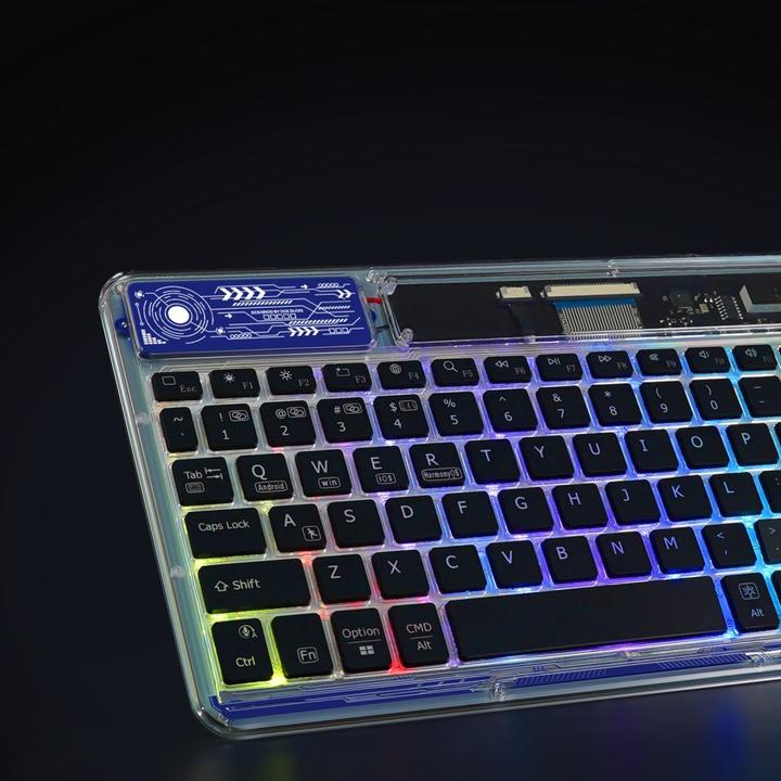Produktbild Dux Ducis Keyboard (CK Series) Wireless for Laptop / Tablet / Phone - Transparent (Eng. Int., Kabellos)