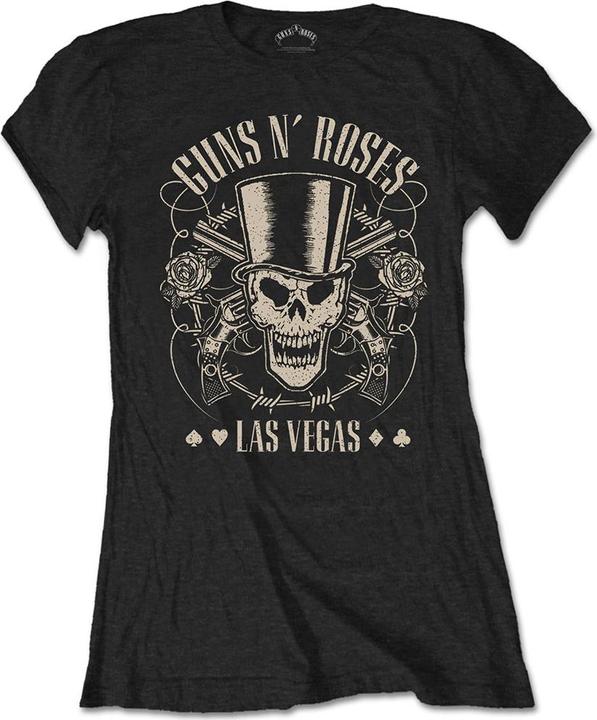 Produktbild Guns N Roses Top Hat, Skull & Pistols Las Vegas (Girlie) (L)