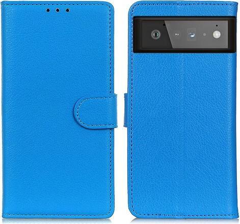Cover-Discount Google Pixel 6 - leather case cover blue (Google Pixel 6)